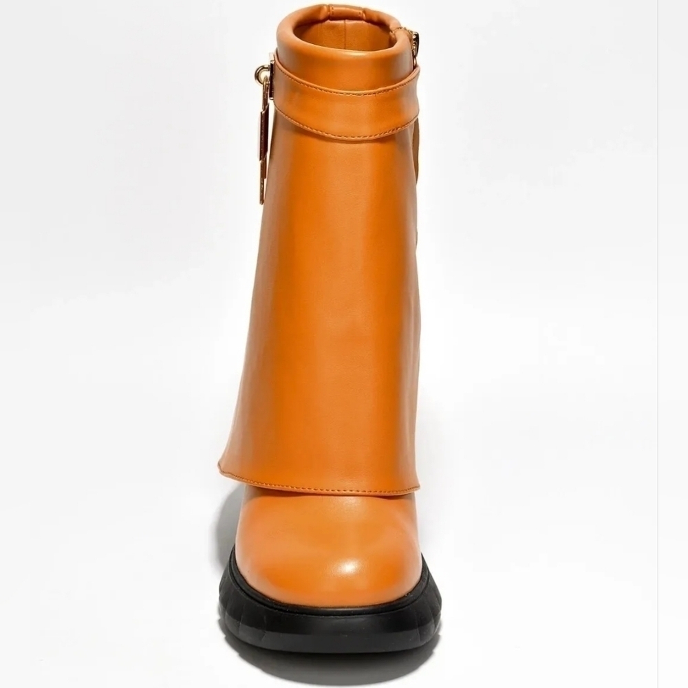Women's Cape Robbin Morae Bootie, Style# JFE11044, Size 8, Color Tan New In Box - Picture 3 of 10